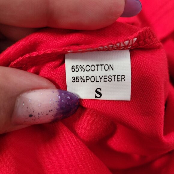 Woffccrd Women Mom Life Leopard & Striped Long Sleeve Red Shirt Small New - Picture 6 of 9